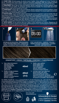 SCHWARZKOPF MEN ,żel do włosów, koloryzujący, nr 80 Black Brown,tył