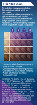 Schwarzkopf LIVE Colour Drops Orchid Purple: Tabela odcieni włosów, od pastelowego do intensywnego fioletu (2-10).