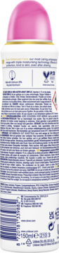 Tylne ujęcie białego antyperspirantu Dove Advanced Care Invisible Care 150ml, z różową nakrętką i etykietą.