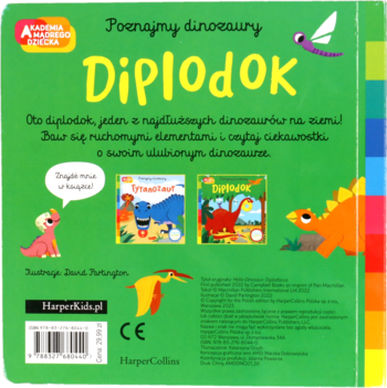HARPERCOLLINS HARPERKIDS Akademia Mądrego Dziecka ,Poznajmy dinozaury. Diplodok,tył