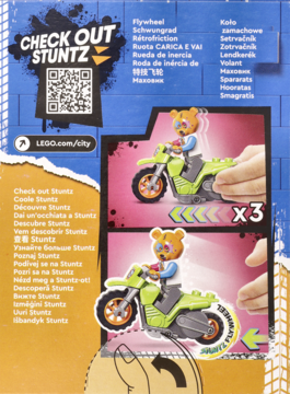 LEGO City ,klocki, Motocykl kaskaderski z niedźwiedziem Stuntz, 5+, 60356,tył