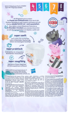 BABYDREAM Premium ,pieluchomajtki, 7 XXL, 17+ kg,tył