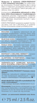 Ulotka kremu do stóp z 40% mocznika, 75 ml, biało-niebieska, widoczne opisy składników.