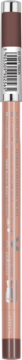 Brązowa, kremowa kredka do ust Latex Lip Pencil, widok z przodu, z rozmyty etykietami.