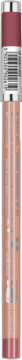 Kremowa kredka Latex Lip Pencil w śliwkowym kolorze, widok pionowy, z metalicznym mechanizmem na górze.