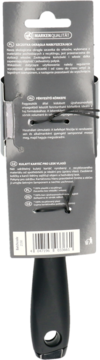 Tył ciemnego opakowania szczotki do modelowania włosów średniej, z napisem Marker Quality, kodem kreskowym i czarną rączką.