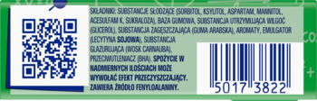 WRIGLEY'S ORBIT Spearmint ,guma do żucia, w drażetkach, o smaku miętowym, bez cukru,tył