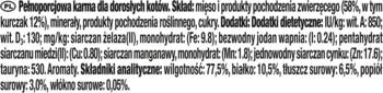 PURINA GOURMET Gold Mus,karma pełnoporcjowa mokra dla dorosłych kotów, z kurczakiem,tył