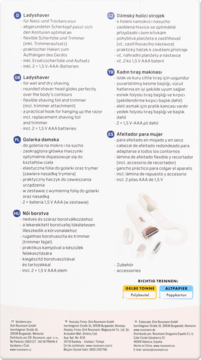 Biała golarka damska Ideenwelt na baterie, z zaokrągloną główką, akcesoria. Do golenia mokro/sucho.