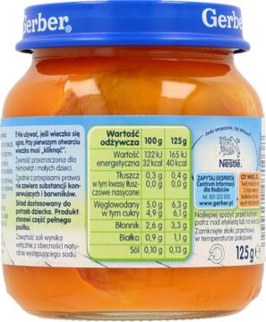 GERBER ,marchewka, po 4. m-cu,tył