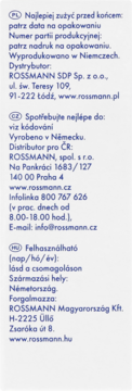 Tył opakowania mydła Babydream z instrukcjami w językach polskim, czeskim i węgierskim, z informacjami o dystrybutorze.