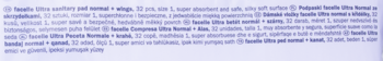 Biało-niebieskie opakowanie podpasek Facelle ultra normal ze skrzydełkami, 32 sztuki, widok z przodu.