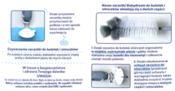 BABYDREAM ,szczoteczka do butelek i smoczków,lewa