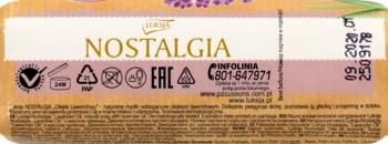 LUKSJA ,mydło w kostce olejek lawendowy,lewa