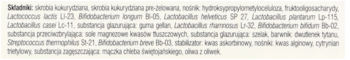 Tekst: Multilac9 synbiotyk z 9 szczepami bakterii, odporny dzięki Mure encap., bez mleka i kazeiny.