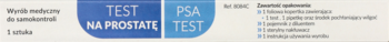 DOMOWE LABORATORIUM ,test na prostatę, PSA,lewa