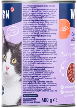 WINSTON Chunks in Sauce ,karma pełnoporcjowa mokra dla dorosłych kotów, z wątróbką i drobiem,lewa