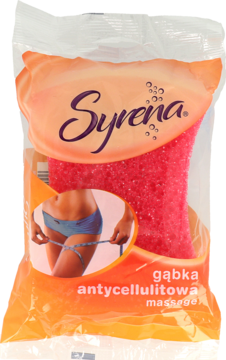 SYRENA ,gąbka antycellulitowa, massage,lewa