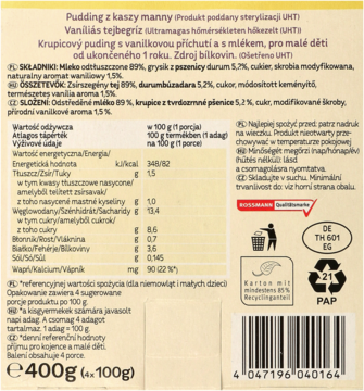 BABYDREAM ,waniliowa kaszka manna po 10. m-cu,lewa