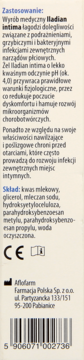 Tył beżowego opakowania Iladian Intima, medycznego żelu do higieny intymnej, z informacjami o składzie i zastosowaniu.