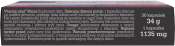 OLIMP LABS Vita-min Plus Mama,kapsułki dla kobiet planujących ciąże, w ciąży i w trakcie laktacji, suplement diety,lewa