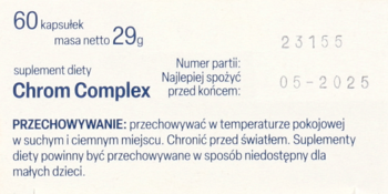 CHROM COMPLEX ,kapsułki, suplement diety,lewa