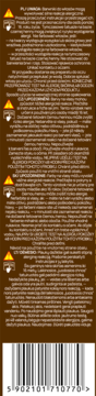 Tył brązowego opakowania Venita Henna Color balsamu do włosów w kasztanowym odcieniu z tekstem i kodem.