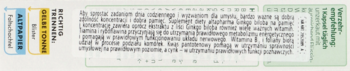 Informacyjna ulotka Altapharma Ginkgo Biloba 40 kaps. na pamięć i koncentrację, z niebieskimi pasami.