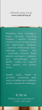 NATURALME Dermo ,krem do twarzy, peptydowy, łagodząco-nawilżający,lewa