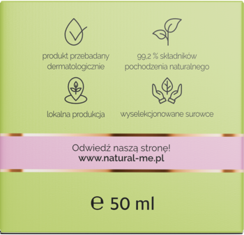 NATURALME ,krem do twarzy, przeciwzmarszczkowy, z retinolem,lewa