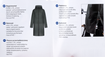 Ciemnozielony płaszcz przeciwdeszczowy unisex z kapturem, rozłożony płasko, widok z przodu. Wodoodporny.