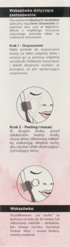 Instrukcja użycia szczoteczki do twarzy 2w1 z grafikami oczyszczania miękką szczotką i masażu/peelingu silikonem.