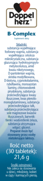 DOPPELHERZ Aktiv B-Complex,kompleks witamin z grupy B, suplement diety w tabletkach,lewa