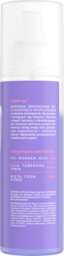 Tył fioletowej butelki odżywki OnlyBio Hair Cycling, z widocznym opisem i listą składników po polsku.