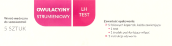 DOMOWE LABORATORIUM ,test LH owulacyjny strumieniowy,lewa