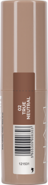 NAM Sculpting Stick Bronzer 02 True Neutral, kremowy sztyft do konturowania w brązowym opakowaniu, widok z boku.