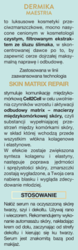 Fragment tekstu o serum Dermika Maestria Skin Matrix Repair, z opisem technologii i składników.