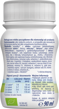 HIPP BIO Combiotik ,mleko początkowe, ekologiczne, dla niemowląt od urodzenia, 1;,lewa
