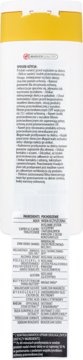 Tył białej butelki mleczka do opalania SPF 30 Sensitive z widocznym opisem produktu i składnikami.