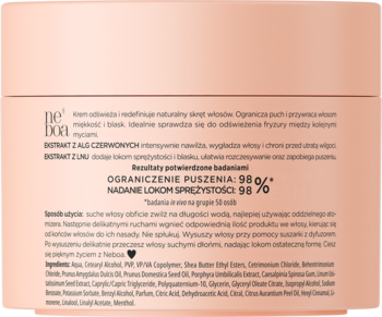 NEBOA by Curly Madeleine Just Curly,krem do reanimacji skrętu włosów, naturalny,lewa