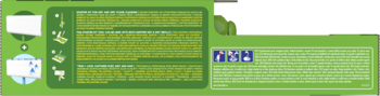 Informacyjna grafika zestawu Swiffer Dry Kit z mopem, suchymi i mokrymi ściereczkami. Zielone tło.