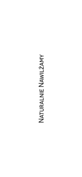 White background with prominent vertical text 'NATURALNIE NAWILŻAMY' in black, highlighting natural moisturizing.
