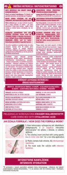 Ulotka L'Oréal Excellence Creme 200 z instrukcjami, jak działa formuła z kwasem hialuronowym i nawilżeniem.