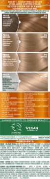 Garnier Color Naturals farba do włosów jasny blond. Porównanie przed i po. Vegan, Cruelty-Free.