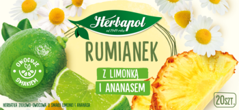 HERBAPOL ,herbata ziołowo-owocowa,  rumianek z limonką i ananasem,lewa