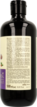 Tył butelki żelu pod prysznic Green Pharmacy z figą i olejem arganowym, z etykietą i opisem składników.