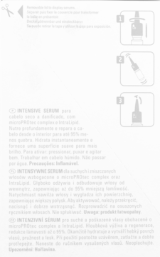 Instrukcja aktywacji serum Goldwell Rich Repair: 3 kroki użycia aplikatora na białym tle.