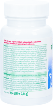 Tył białej butelki Altapharma Libido dla niego, suplementu diety w kapsułkach, z wyraźną etykietą informacyjną.