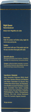 SATTVA Ayurveda ,dezodorant w mgiełce, Night Queen,lewa