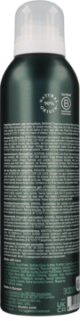 Tył pianki pod prysznic Rituals The Ritual of Jing, ciemna butelka z białym tekstem 90% natural origin, widoczny skład.